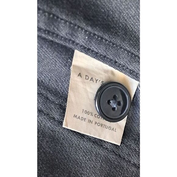 A Days March Womens Small Black Shacket Heavy Cotton Shirt Spring With Pockets - Picture 8 of 8